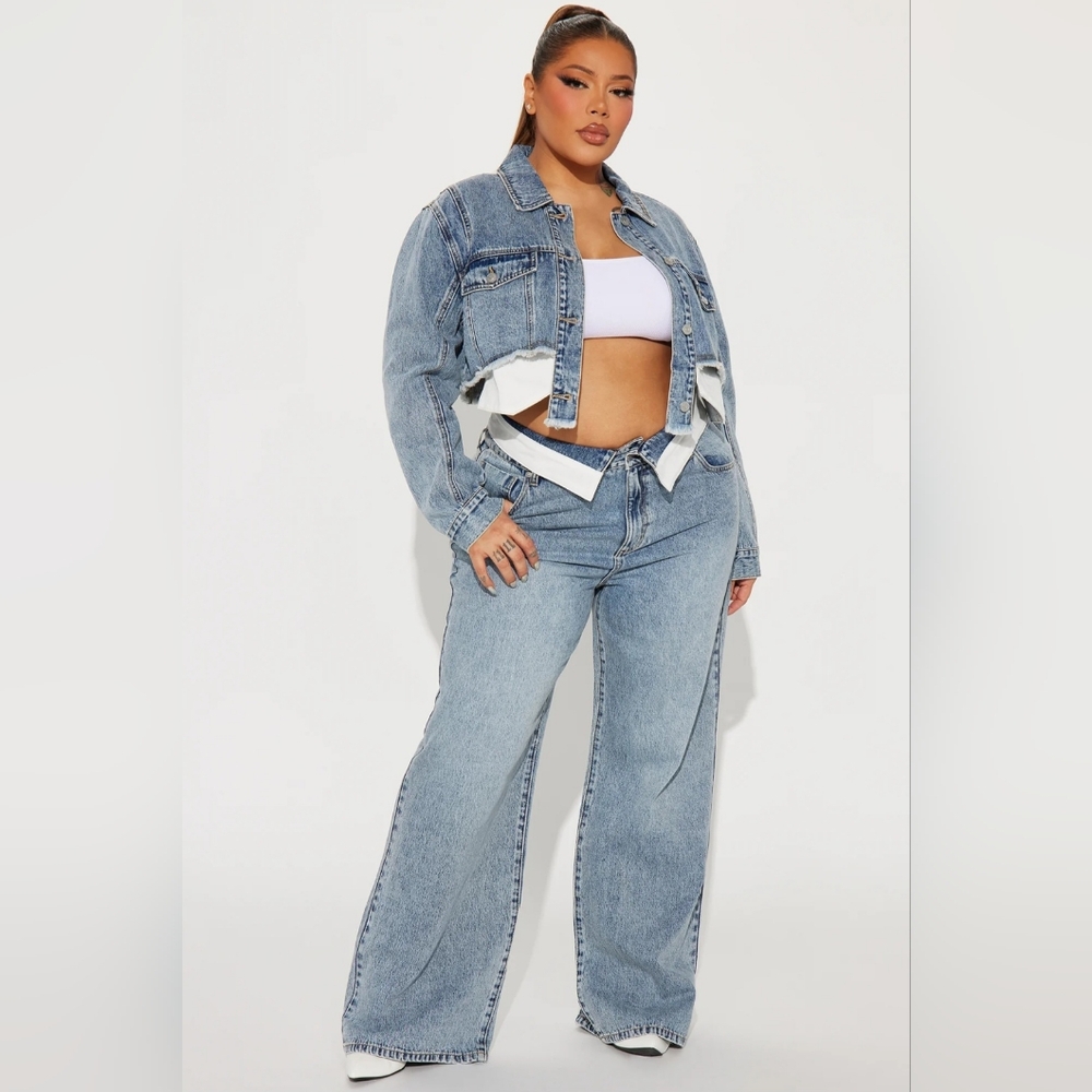 Fashion Nova Denim Washed Set